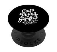 God's Timing Is Perfect Christian Faith Inspirational PopSockets Adhesive PopGrip