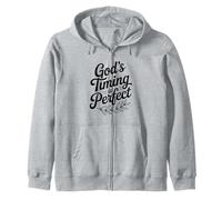 God's Timing Is Perfect Christian Faith Inspirational Zip Hoodie