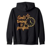 Gods Timing Is Perfect - Christian Saying Zip Hoodie