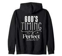 God's Timing is Perfect Ecclesiastes 3:11 Inspirational Zip Hoodie