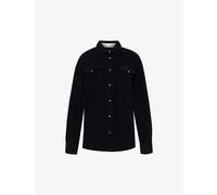 Gods True Cashmere Womens Black Sunstone Popper-fastened Regular-fit Shirt L