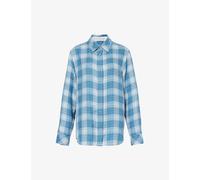 Gods True Cashmere Womens Emerald Unisex Checked Regular-fit Shirt Xxl