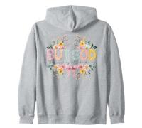God's Way Inspirational Faith Floral Art Zip Hoodie