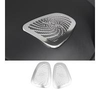 GODSLLY Car Door Audio Speaker Cover, Compatible with Benz GLC260 GLC300 Air Outlet 2023, Car Door Speaker Net Decoration Stickers Grill Panel Loud-Speaker Cover, B Silver