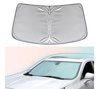 GODSLLY Windshield Sun Shade, Compatible with NISSAN Xtrail 2014-2019, Car Front Windshield Sunshade Sun Visors Perfect Car Sun Shade,2-Silver