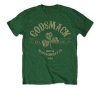 Godsmack Boston Celtic Cross T-Shirt in Green | Size: Large Godsmack Green L