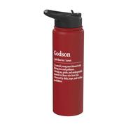 Godson Definition Cute Baptism Stainless Steel Insulated Water Bottle