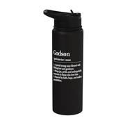 Godson Definition Cute Baptism Stainless Steel Insulated Water Bottle