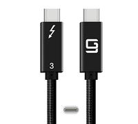 GodSpin Thunderbolt 3 Cable (40Gbps) [Certified] USB Type-C to USB Type-C, 100W Power (USB 3.1 & 3.2 Compatible) Dual 4k or Single 5k @60hz Display (2.6ft/40Gbps Thunderbolt 3)
