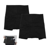 GodtKowty 2-Pack Waist Apron - Durable Anti-Dirt Short Black Apron with 3 Pockets for Kitchen, Restaurant, and Personal Use - for Chefs, Waiters, and Home Cooking (33cm x 50cm)