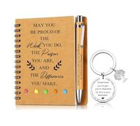 GodtKowty 4 Pcs Thank You Gift Set for Women - Inspirational Notebook, Pen, and Keychain，Leaving Gifts for Colleagues, Teachers, Employee Appreciation, and Special Occasions