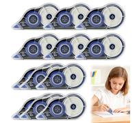 GodtKowty Correction Tape Set - 12 Pcs 30m x 5mm White Out Correction Tape Rollers for Flawless Corrections in School, Office & Home - Ergonomic, Quick-Application, Tear-Resistant Design