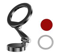 GodtKowty Fits Car Mount, Flexible Three-Axis Magnetic Holder with 360° Rotation, All Metal Body, Strong Neodymium Magnets for iPhone 16 Pro Max, 15, 14, 13, and All Smartphones