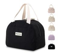 GODWOODS Corduroy Lunch Bag with Cotton Webbing Handles - 6.65L Thermal Insulated Food Tote, Leakproof Reusable Meal Prep Container for Office, Picnics & Travel (25x14x19cm)