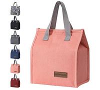 GODWOODS Insulated Lunch Bag for Women Men Large Lunch Box Container Reusable Leakproof Tote for Office, Work, Beach or Travel (B-Pink)