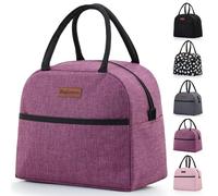 GODWOODS Lunch Bag, Lunch Bag for Women Adult Men, Insulated Leakproof Lunch Tote Large Capacity Reusable Cooler Lunch Container for Work/Office/Picnic (Purple)