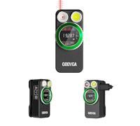 Godyga TorchEye RD 4-in-1 EDC Torch with Laser Distance Measure - 20m Range, 650LM White & Red Light, Smart Display, USB-C, Magnetic Mini Clip-on Light for Emergency, Outdoors, Indoor Measurement