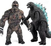 Godzilla Action Figure Godzilla vs. Kong Toy,King of The Monsters, Best Gift for Boys Girls (Silver)