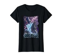 Godzilla Attack Ship Storm Purple Lightning T-Shirt, Women, Black, 3X-Large