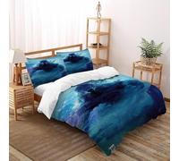 Godzilla City Bedding Set 3D Digital Printing Gothic Theme Duvet Cover Set 3 Pieces Microfiber Quilt Cover Suitable for Family,couple,children with Pillow Double（200x200cm）