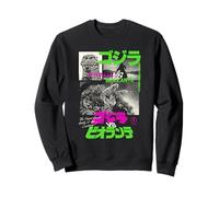 Godzilla Collage Neon Accents Godzilla vs Biollante Movie Sweatshirt