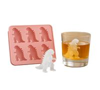 Godzilla Ice Cube Mold - Silicone Dinosaur Ice Cube Tray for Cocktails & Whiskey, Flexible Ice Ball Maker with Unique Design for Themed Parties, Fun & Easy Release (14.5x12.5x2 cm)