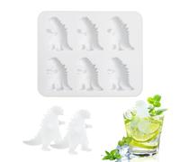 Godzilla Ice Cubes Mould with Lid Silicone 3D Monster Godzilla Ice Mold BPA Free Dinosaur Novelty Alien Ice Cube Tray for Whiskey Cocktails Drinks (White)