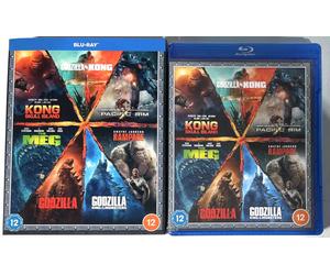 Godzilla / Kong / The Meg / Rampage / Pacific Rim - 7 Film Blu Ray Box Set