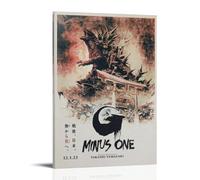 Godzilla Minus One Poster Canvas Oil Painting Canvas Art Poster Home Hanging Painting Bar Art Interior Wall Decoration PosterFrame-style24x36inch(60x90cm)