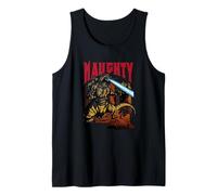 Godzilla Naughty Funny Christmas Retro Movie Monster Tank Top