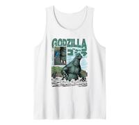 Godzilla Ocean Scene Comic Book Illustration Movie Monster Tank Top