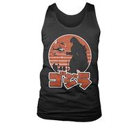 Godzilla Officially Licensed Japanese Logo Mens Tank Top Vest (Black), Small