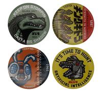 Godzilla Set of 4 Printed Coasters Godzilla Multicolor