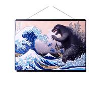Godzilla Tapestry Thirty-six Views of Mt. Fuji Hokusai