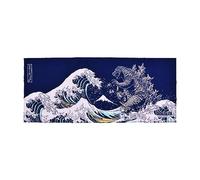 Godzilla Tenugui Cloth Thirty-six Views of Mt. Fuji Navy Blue