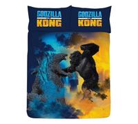 Godzilla Vs Kong Battle Royale Reversible Duvet Set Blue/yellow/black/red (Double)