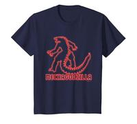Godzilla vs Kong - Mechagodzilla Neon T-Shirt, Youth, Navy Blue, Small