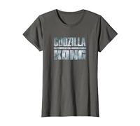Godzilla vs Kong - Official Metallic Logo T-Shirt, Women, Asphalt Grey, Medium