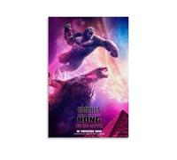 Godzilla X Kong The New Empire Anti Splash Art Posters Living Room And Bedroom Hanging Paintings Suitable for Multiple Scenarios No Need for Punching Easy to Install Suitable for Gifts And Personal Us