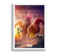 Godzilla X Kong: The New Empire Cast Signed Autograph Poster Photo Print Framed Memorabilia Gift Movie Film 2024 Rebecca Hall Brian Tyree Henry (A4 poster only)