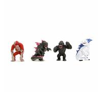 Jada Godzilla Metal Wave 1 Pop Culture Collectible Figures 4 pack - Godzilla King Kong Shimo Skar - For Fans & Collectors Aged 8+ 6.5cm Each