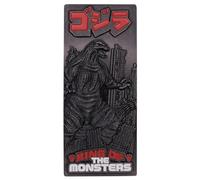 Godzilla XL Limited Edition Metal Collectible Ingot | King of Monsters Embossed Antique Nickel Replica with Display Stand | Officially Licensed, Individually Numbered (1954 Worldwide, 16cm x 6.6cm)