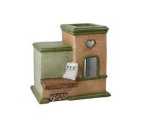 Goebel 11-750-92-1 Candle Holder Christmas Bakery Warming Fireplace for Tea Light Biscuit Porcelain 15.5 x 12 x 15.5 cm