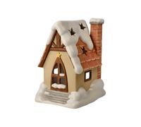 Goebel 66-704-24-1 Candle Holder Winter Forest Light House for Tea Light Stoneware 14 x 12 x 17 cm