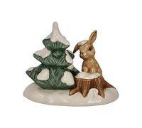 Goebel 66-704-26-1 Christmas Figurine Winter Forest Drolling Bunny Made of Porcelain Height 6.5 cm