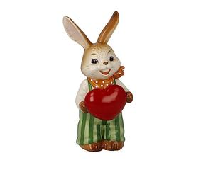 Goebel 66-845-82-1 Rabbit Figurine From the Heart! Made of Stoneware, Dimensions: 5.5 x 5 x 12 cm