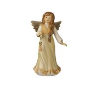 Goebel Angel Figurine Sparkling Poinsettia Champagne - Heavenly Messenger Christmas