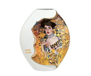 Goebel Artis Or ustav Klimt Adele Bloch-Bauer 66-500-41-1 Vase Porcelain with Golden Pattern 20 x 16.5 x 10 cm