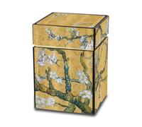 Goebel Artis Orbis 67-075-23-1 Almond Tree Gold Metal Tea Caddy with a Capacity of 0.6 Litres 11 x 7.5 cm Multi-Coloured