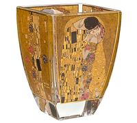 Goebel Artis Orbis The Kiss Tealight, Tealight Holder, Tealight Glass, Candle Glass, with Tea Light, Candle, Gustav Klimt, Glass, H: 11 cm, 66900879